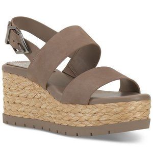 Miapelle Espadrille Platform Wedge Sandals Truffle Taupe